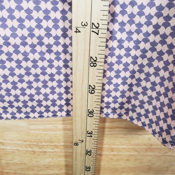 Lost Puzzled SS Woven XL Button Up Shirt NWT Purple Geometric - Picture 8 of 8